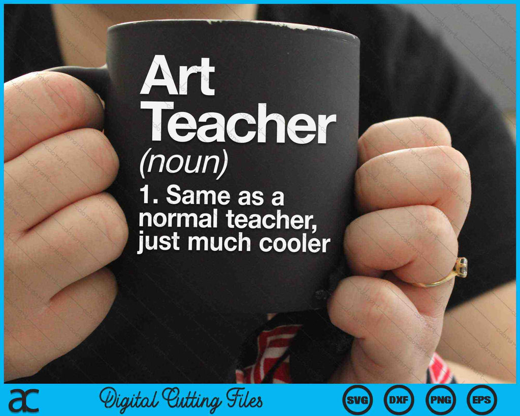 Art Teacher Definition Funny Back To School SVG Digital Cutting Files ...