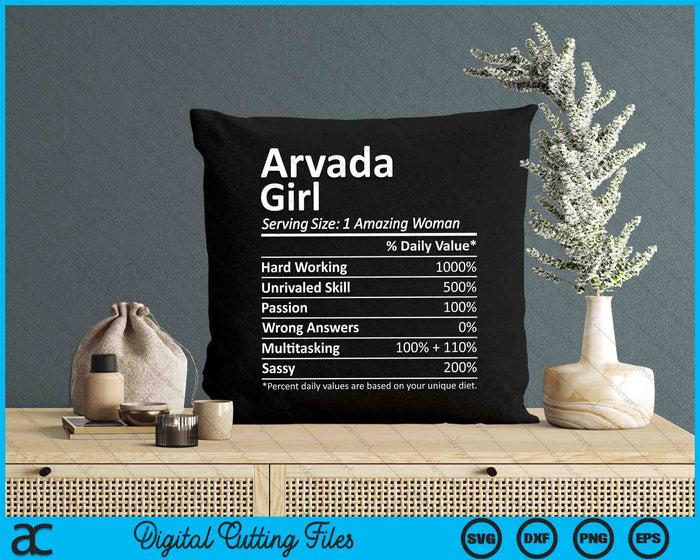 Arvada Girl CO Colorado Funny City Home Roots SVG PNG Archivos de corte digitales