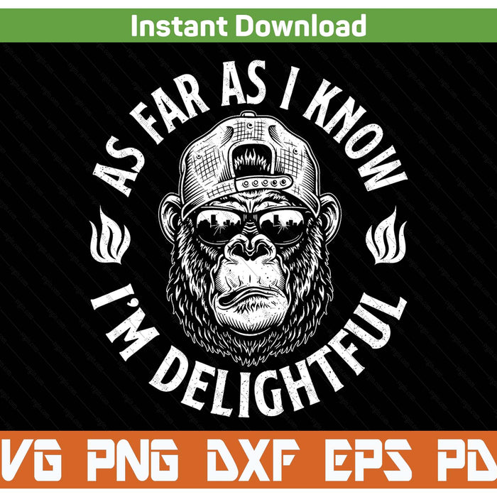 Gorilla saying quote SVG cut file