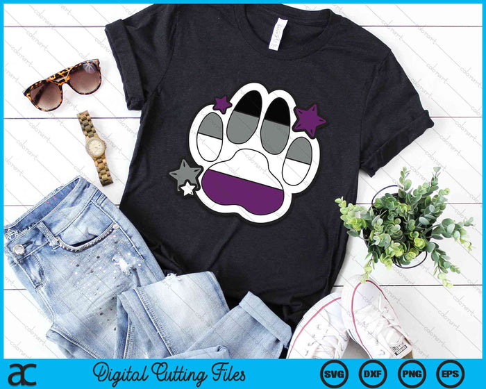 Asexual Paw LGBTQ Month Gay Rights Pride Week SVG PNG Digital Cutting Files