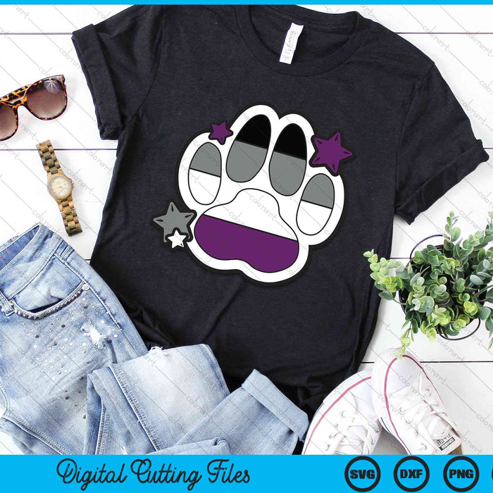 Asexual Paw LGBTQ Month Gay Rights Pride Week SVG PNG Digital Cutting Files