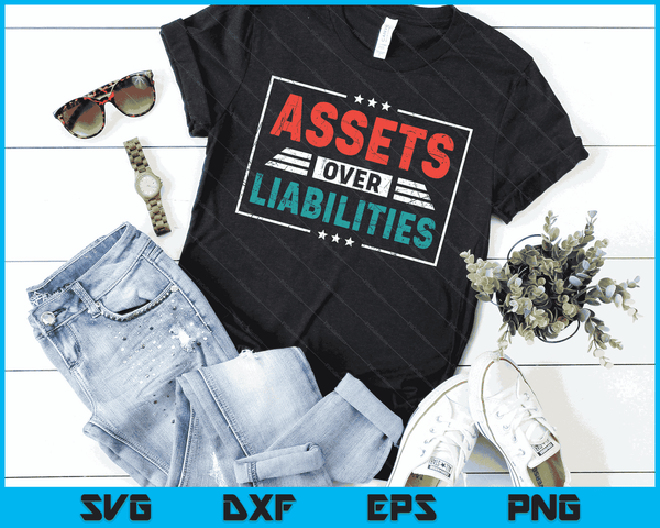 Assets Over Liabilities Accountant SVG PNG Cutting Printable Files