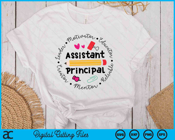 Assistant Principal School Staff Back To School SVG PNG Digital Printable Files