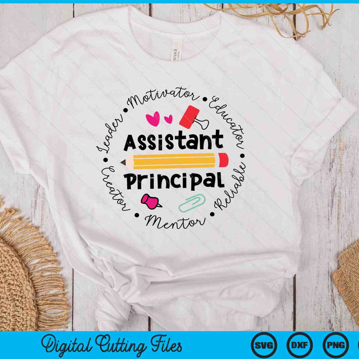 Assistant Principal School Staff Back To School SVG PNG Digital Printable Files