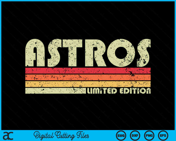 Astros Name Personalized Vintage Retro SVG PNG Digital Printable Files