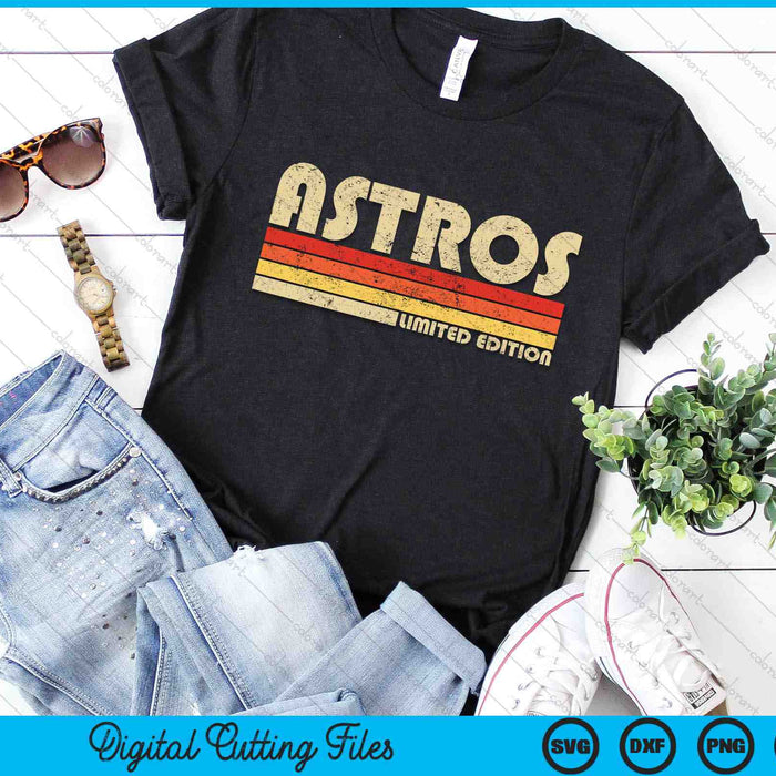 Astros Name Personalized Vintage Retro SVG PNG Digital Cutting Files