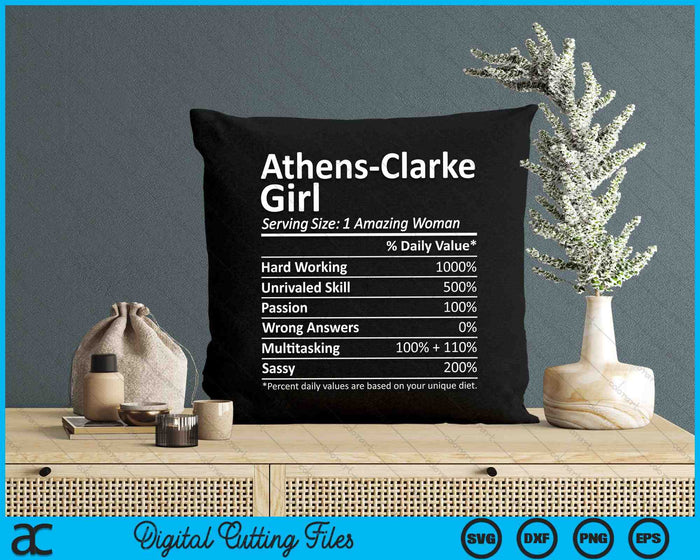 Athens-Clarke Girl GA Georgia Funny City Home Roots SVG PNG digitaal snijbestand