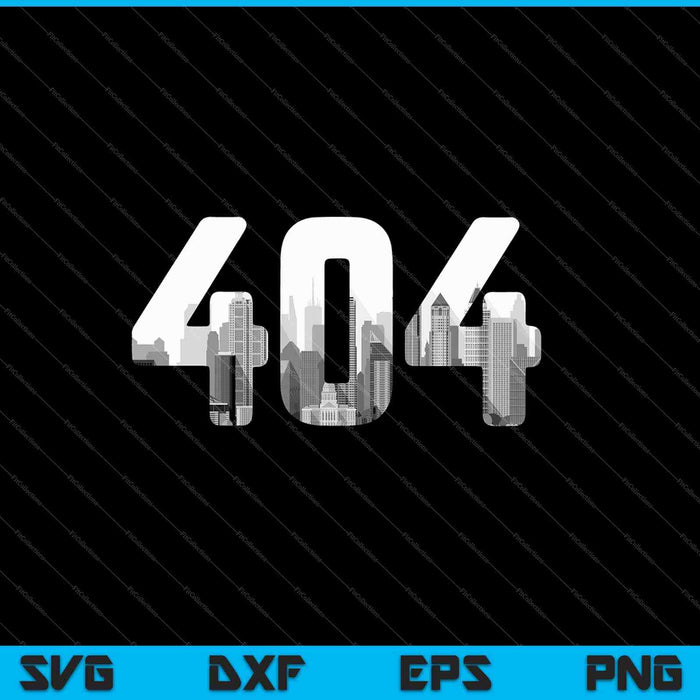 Atlanta 404 Código de área Skyline SVG PNG Cortar archivos imprimibles