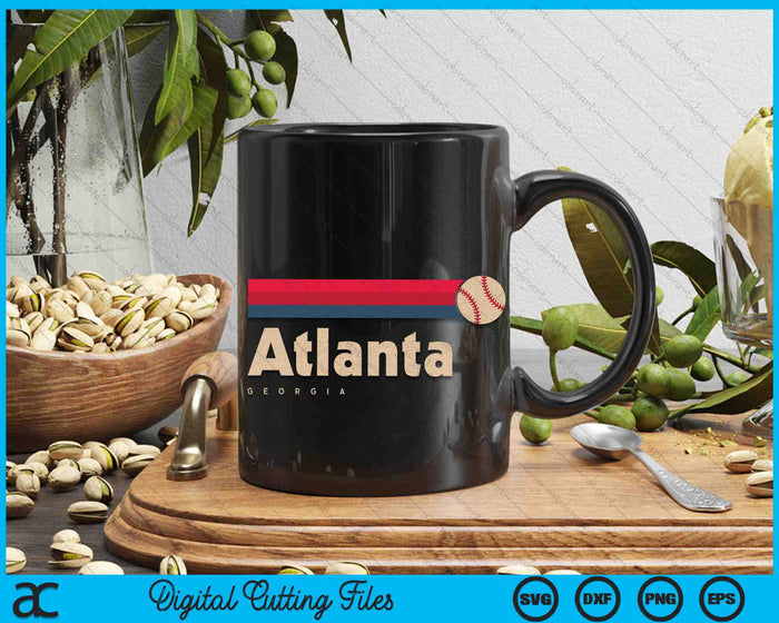 Atlanta Baseball City Georgia Retro Atlanta SVG PNG Digital Cutting Files