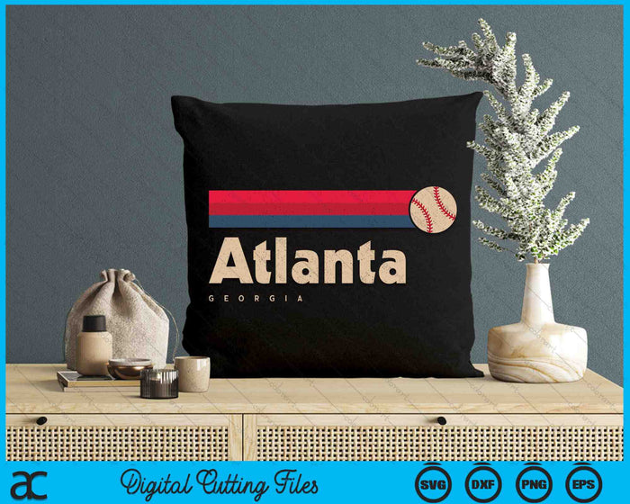 Atlanta Baseball City Georgia Retro Atlanta SVG PNG Digital Cutting Files