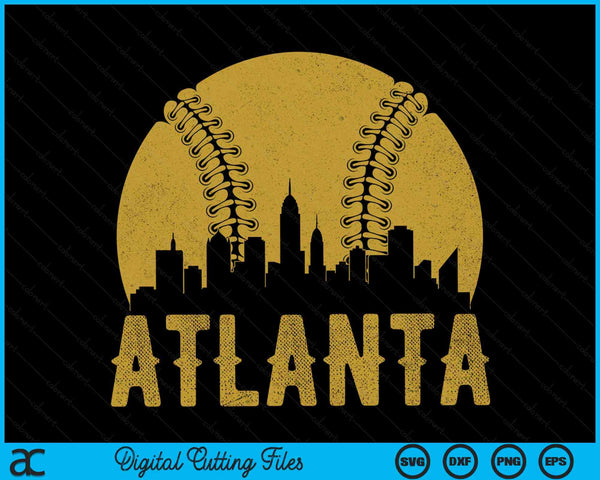 Atlanta Baseball Fan SVG PNG Cutting Printable Files