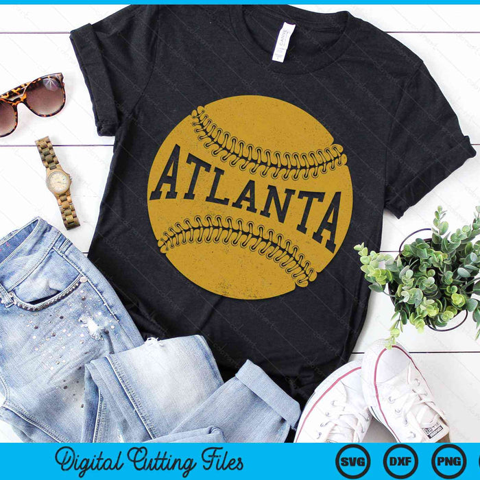 Atlanta Baseball Fan SVG PNG Digital Cutting Files