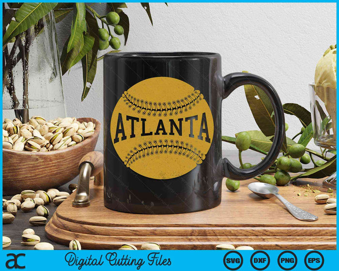 Atlanta honkbal fan SVG PNG digitale snijbestanden 