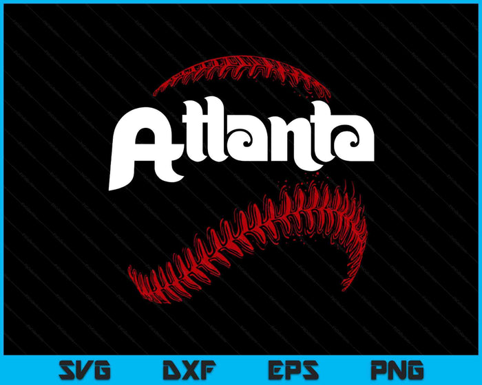 Atlanta Baseball Lovers Vintage Baseball Lovers Fans SVG PNG Digital Printable Files