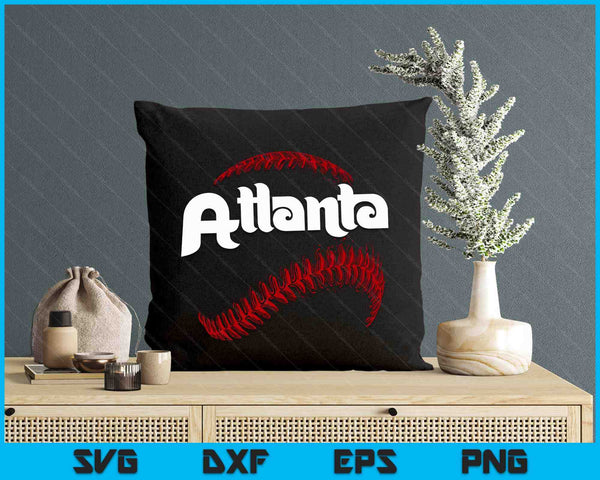 Atlanta Baseball Lovers Vintage Baseball Lovers Fans SVG PNG Digital Printable Files