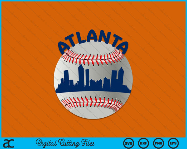 Atlanta Baseball Team Fans of Space City Atlanta Baseball SVG PNG Digital Cutting Files