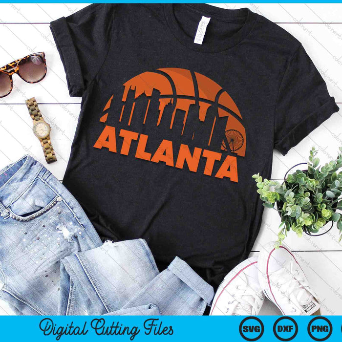 Atlanta City Skyline Atlanta Basketball SVG PNG Digital Cutting Files