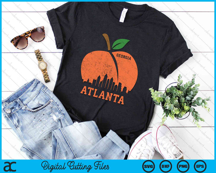 Atlanta Georgia Peach Skyline SVG PNG Cutting Printable Files