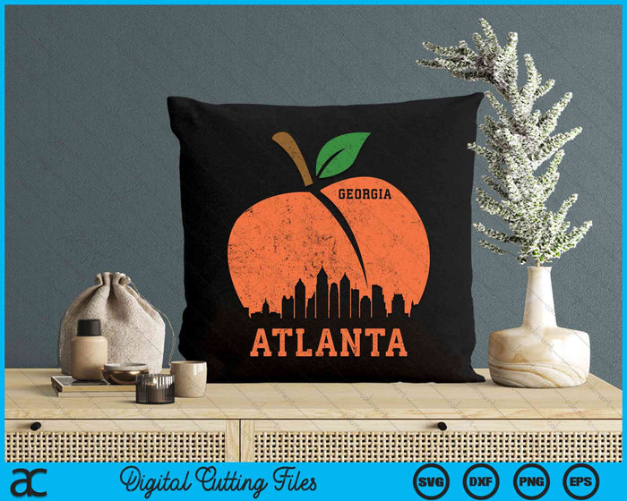 Atlanta Georgia Peach Skyline SVG PNG snijden afdrukbare bestanden