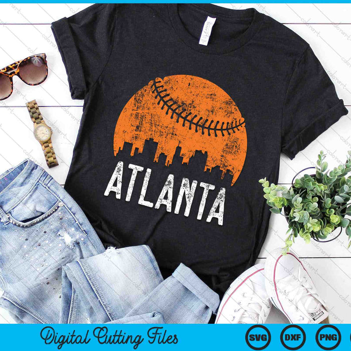 Atlanta Skyline Atlanta Baseball SVG PNG Digital Cutting Files