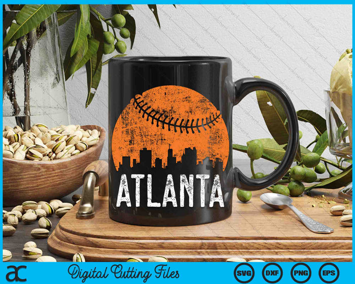 Atlanta Skyline Atlanta Baseball SVG PNG Digital Cutting Files