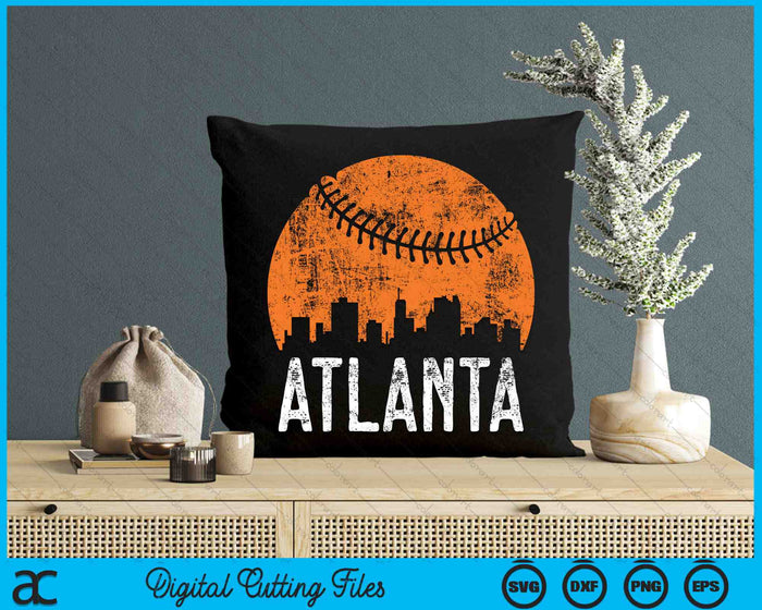 Atlanta Skyline Atlanta Baseball SVG PNG Digital Cutting Files