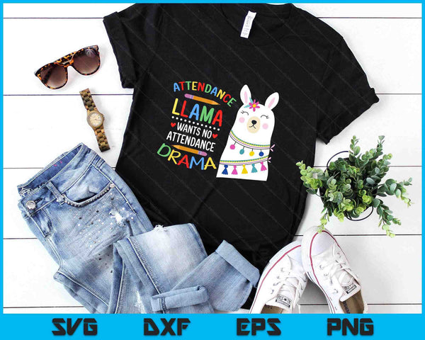 Attendance Llama Attendance Clerk School Attendance Clerk SVG PNG Digital Printable Files