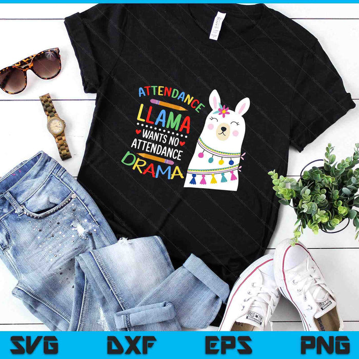 Attendance Llama Attendance Clerk School Attendance Clerk SVG PNG Digital Printable Files