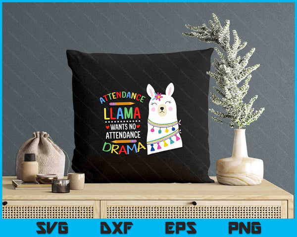 Attendance Llama Attendance Clerk School Attendance Clerk SVG PNG Digital Printable Files