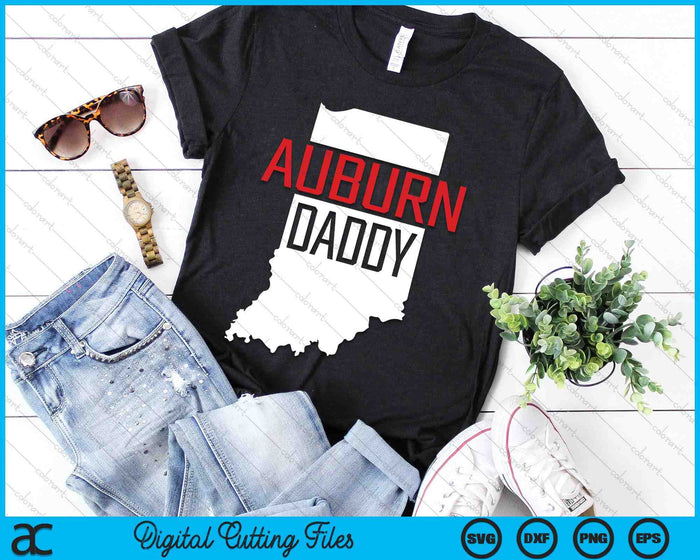 Auburn Daddy Indiana State Map SVG PNG Digital Printable Files