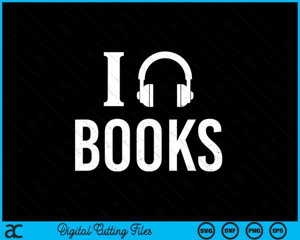 Audio book lover headphone for readers and story lovers SVG cut file