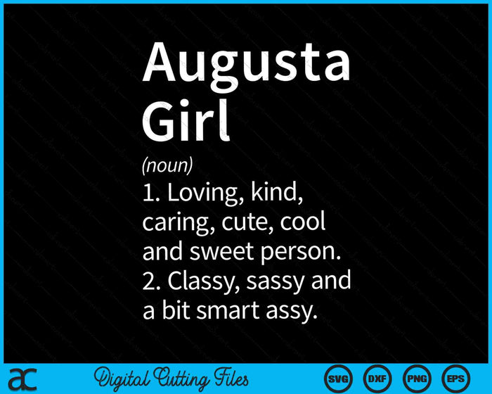 Augusta Girl GA Georgia Home Roots SVG PNG Archivo de corte digital