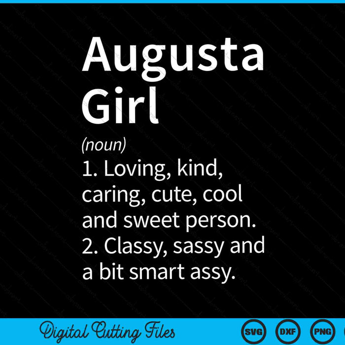 Augusta Girl GA Georgia Home Roots SVG PNG Digital Cutting File