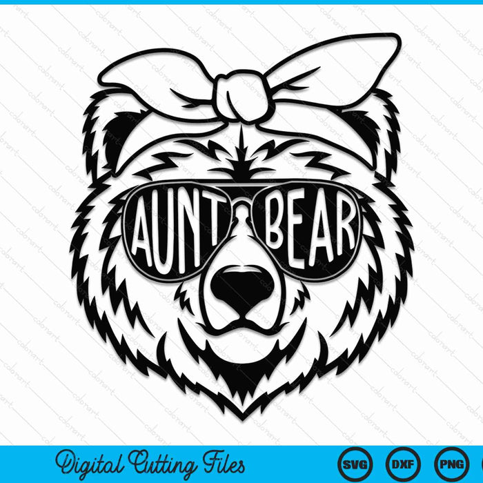 Aunt Bear With Bandana Aunt Bear SVG PNG Digital Cutting Files