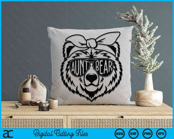 Aunt Bear With Bandana Aunt Bear SVG PNG Digital Cutting Files