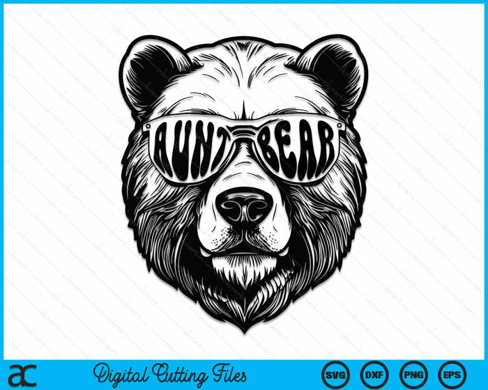 Aunt Bear With Sunglasses Aunt Bear SVG PNG Digital Cutting Files