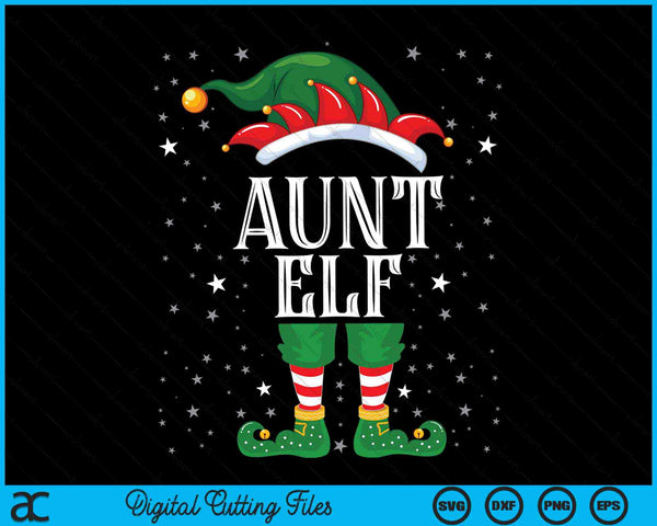 Aunt Elf Family Christmas SVG PNG Digital Cutting Files