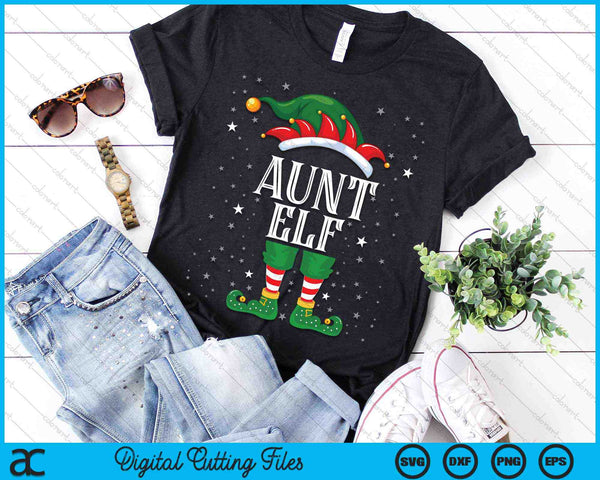 Tante Elf familie kerst SVG PNG digitale snijbestanden - on a t-shirt