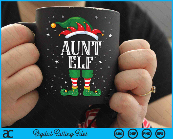 Aunt Elf Family Christmas SVG PNG Digital Cutting Files