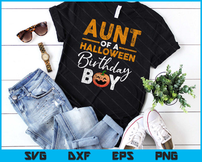 Aunt Of A Halloween Birthday Boy DIY Halloween Costume SVG PNG Digital Cutting Files