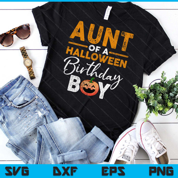 Aunt Of A Halloween Birthday Boy DIY Halloween Costume SVG PNG Digital Cutting Files