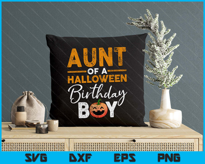 Aunt Of A Halloween Birthday Boy DIY Halloween Costume SVG PNG Digital Cutting Files