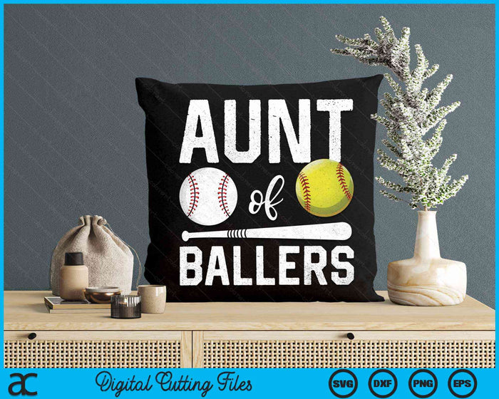 Tante van Ballers grappige honkbal softbal SVG PNG digitale snijbestanden