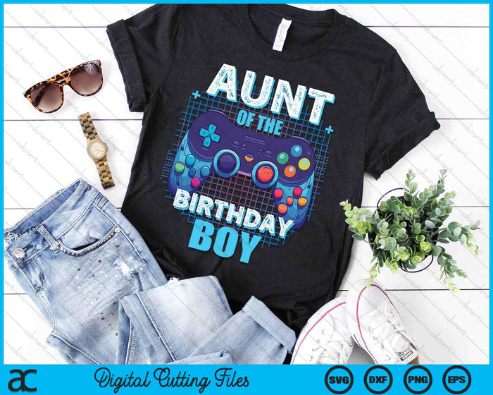 Aunt Of The Birthday Boy Matching Video Game Birthday Party SVG PNG Digital Cutting File