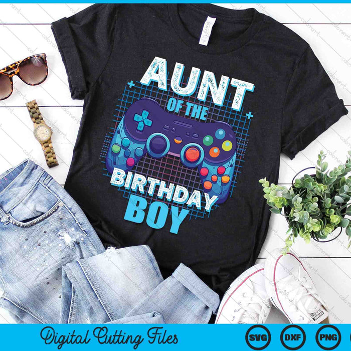 Aunt Of The Birthday Boy Matching Video Game Birthday Party SVG PNG Digital Cutting File