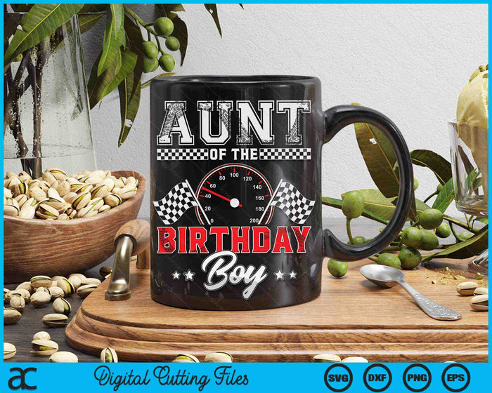 Tante van de verjaardag jongen race auto race auto bestuurder SVG PNG digitale afdrukbare bestanden