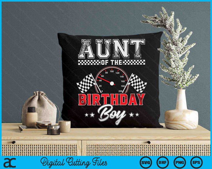 Tante van de verjaardag jongen race auto race auto bestuurder SVG PNG digitale afdrukbare bestanden