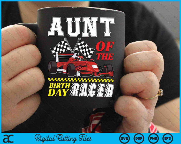 Tante van de verjaardag Racer familie race auto partij SVG PNG digitale snijbestanden