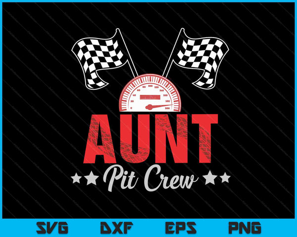 Tante Pit Crew Race Car Racing Familie SVG PNG digitale afdrukbare bestanden