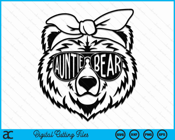 Auntie Bear With Bandana Auntie Bear SVG PNG Digital Cutting Files